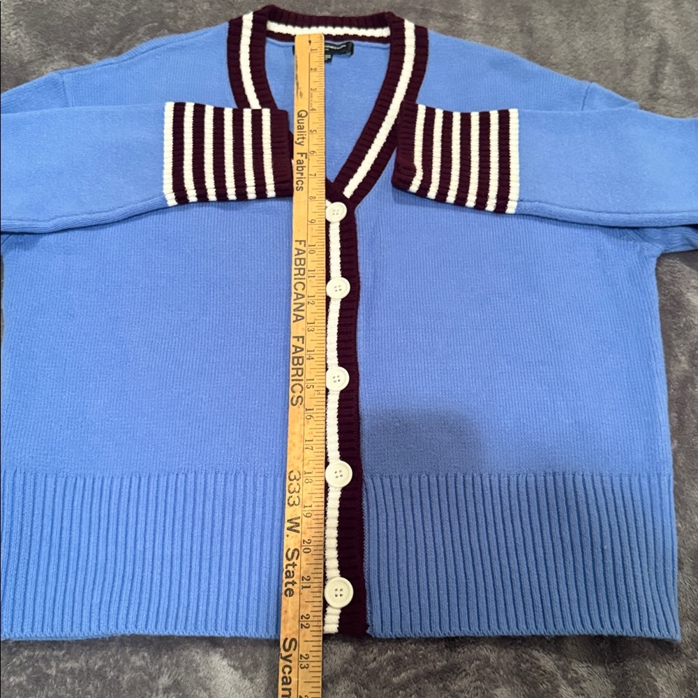 French Connection Varsity Cardigan Sweater Small - Picture 6 of 6